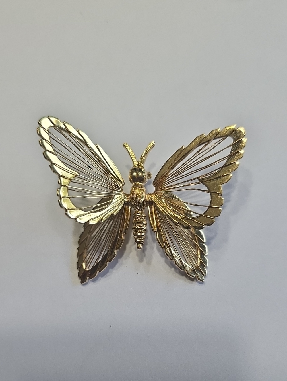 Monet 3D Gold Butterfly Brooch -